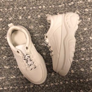 white chunky sneakers